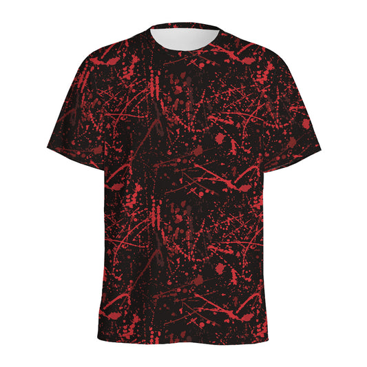 Halloween Red Blood Print Men's Sports T-Shirt