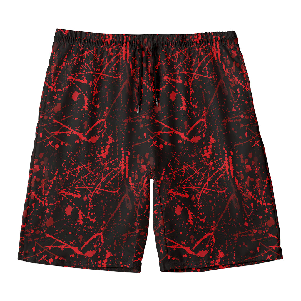 Halloween Red Blood Print Men's Swim Trunks