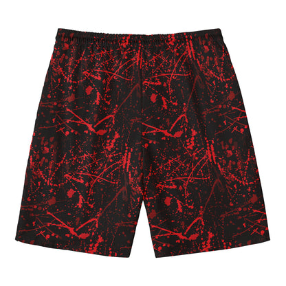 Halloween Red Blood Print Men's Swim Trunks