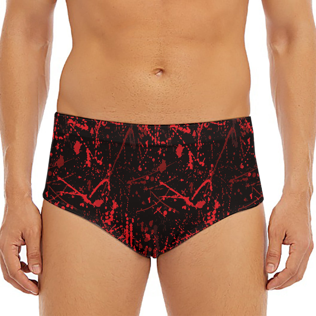 Halloween Red Blood Print Men's Triangle Swim Briefs
