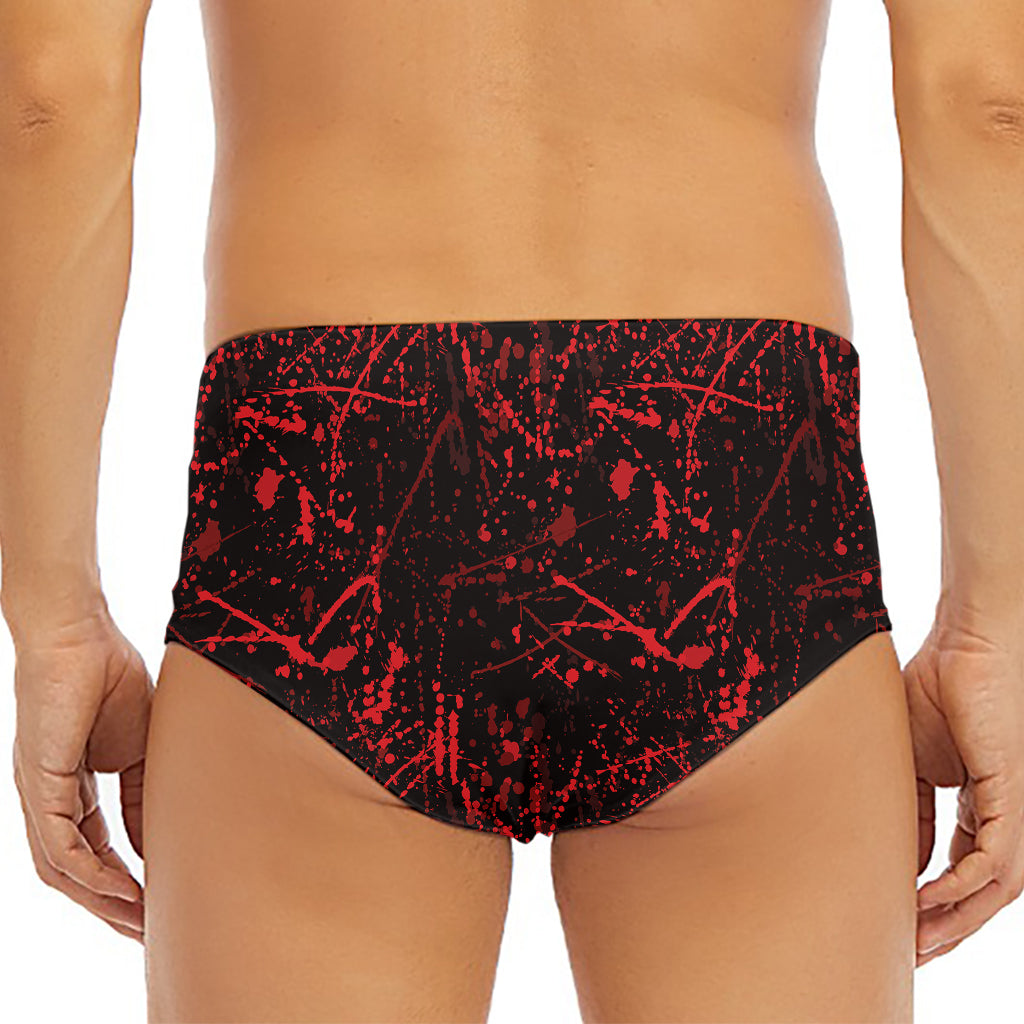 Halloween Red Blood Print Men's Triangle Swim Briefs