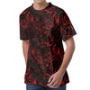 Halloween Red Blood Print Men's Velvet T-Shirt