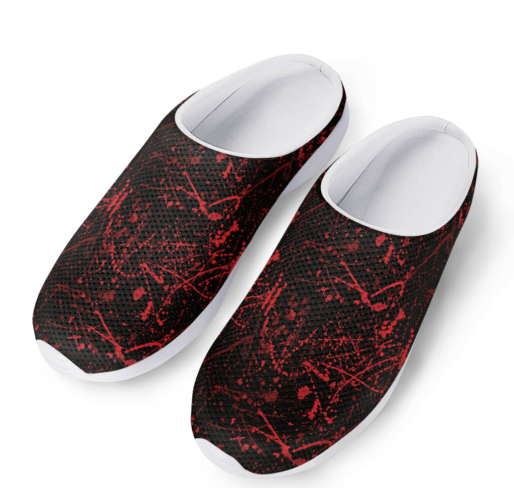 Halloween Red Blood Print Mesh Casual Shoes