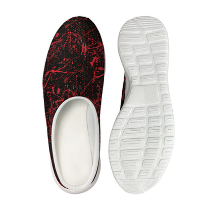 Halloween Red Blood Print Mesh Casual Shoes