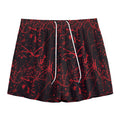 Halloween Red Blood Print Mesh Shorts