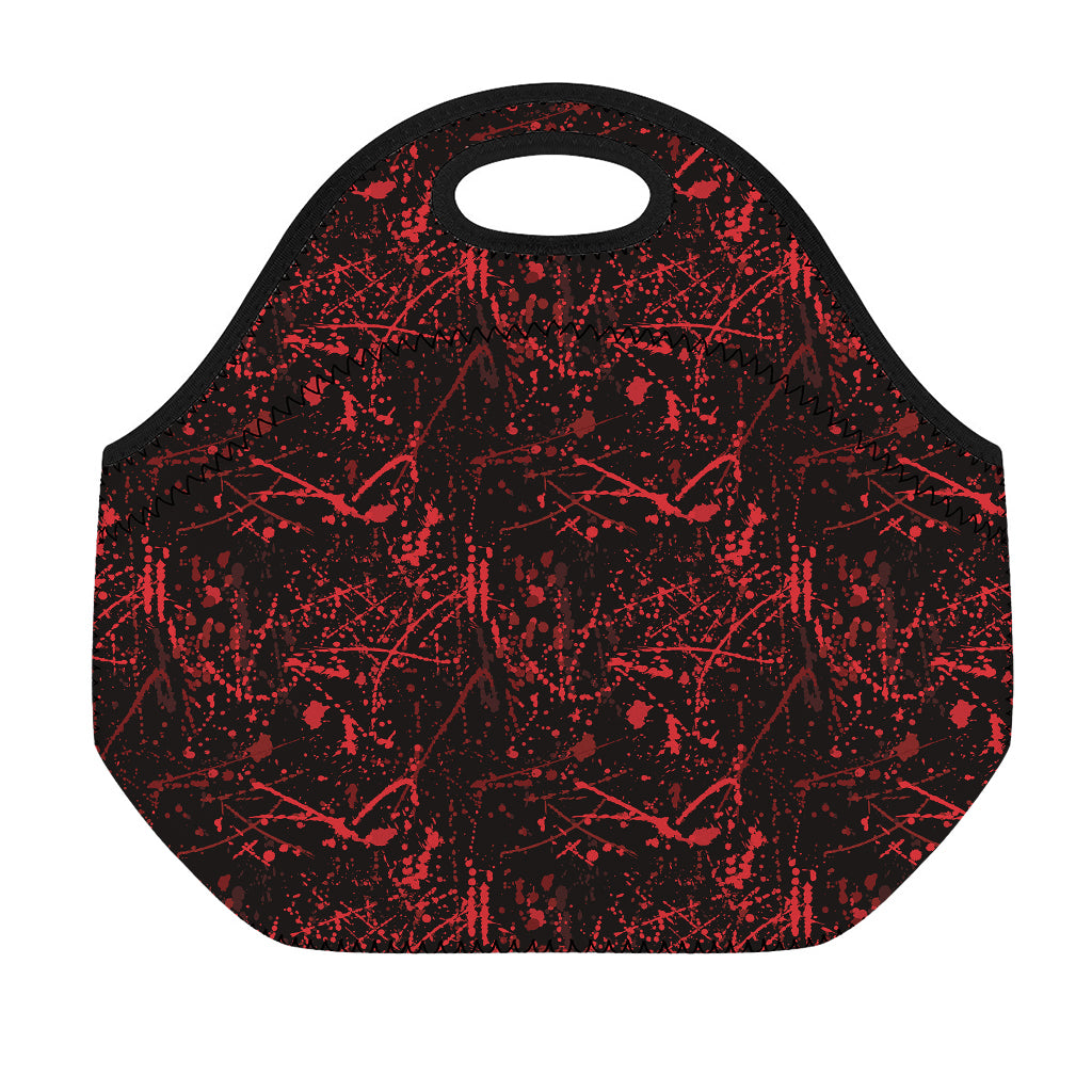 Halloween Red Blood Print Neoprene Lunch Bag