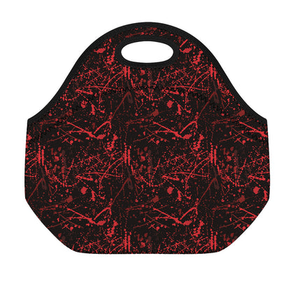 Halloween Red Blood Print Neoprene Lunch Bag