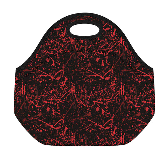 Halloween Red Blood Print Neoprene Lunch Bag