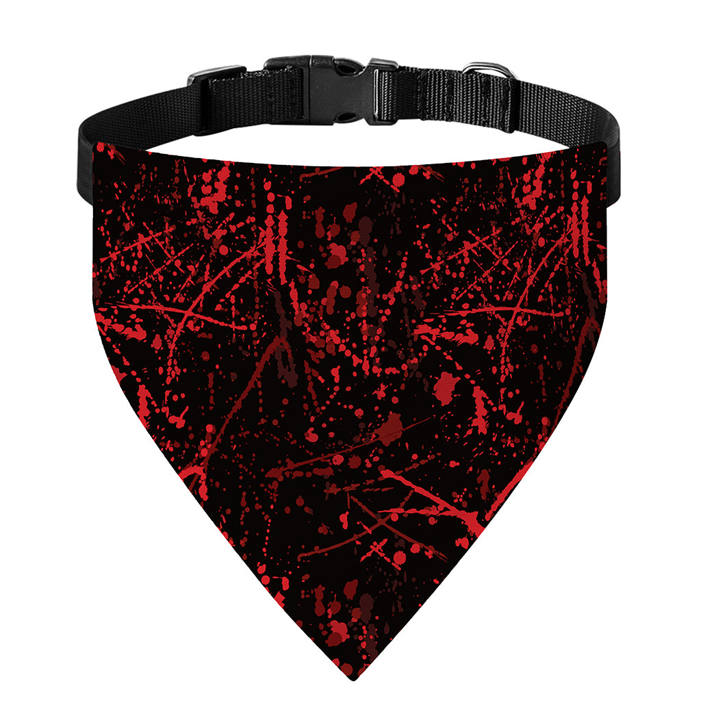 Halloween Red Blood Print Over The Collar Dog Bandana