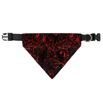 Halloween Red Blood Print Over The Collar Dog Bandana