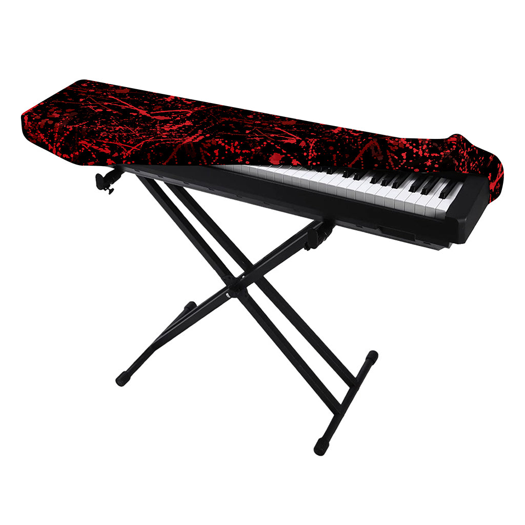 Halloween Red Blood Print Piano Keyboard Cover