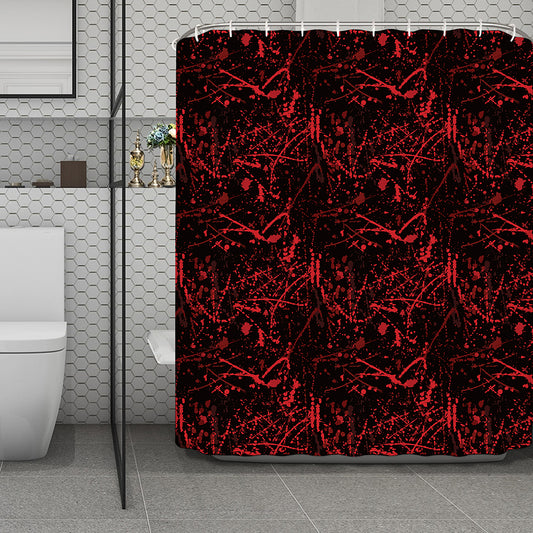 Halloween Red Blood Print Polyester Shower Curtain