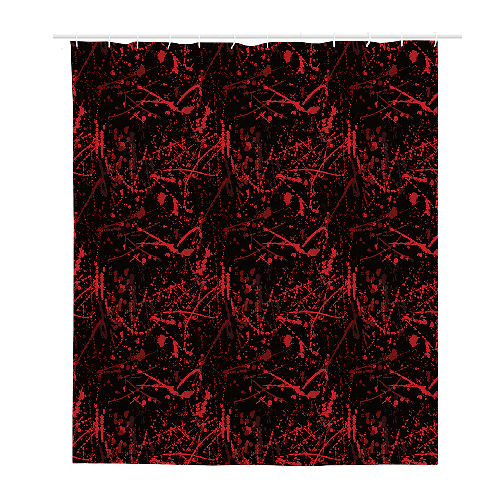 Halloween Red Blood Print Polyester Shower Curtain