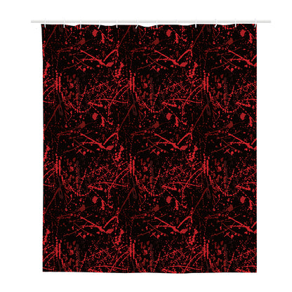 Halloween Red Blood Print Polyester Shower Curtain