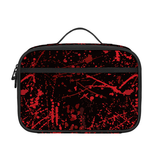 Halloween Red Blood Print Portable Lunch Bag