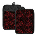 Halloween Red Blood Print Pot Holders With Pocket