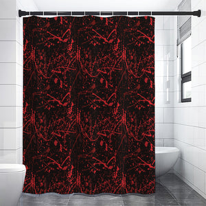 Halloween Red Blood Print Premium Shower Curtain