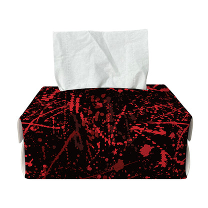 Halloween Red Blood Print Rectangle Tissue Box Cover