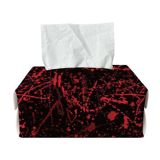 Halloween Red Blood Print Rectangle Tissue Box Cover