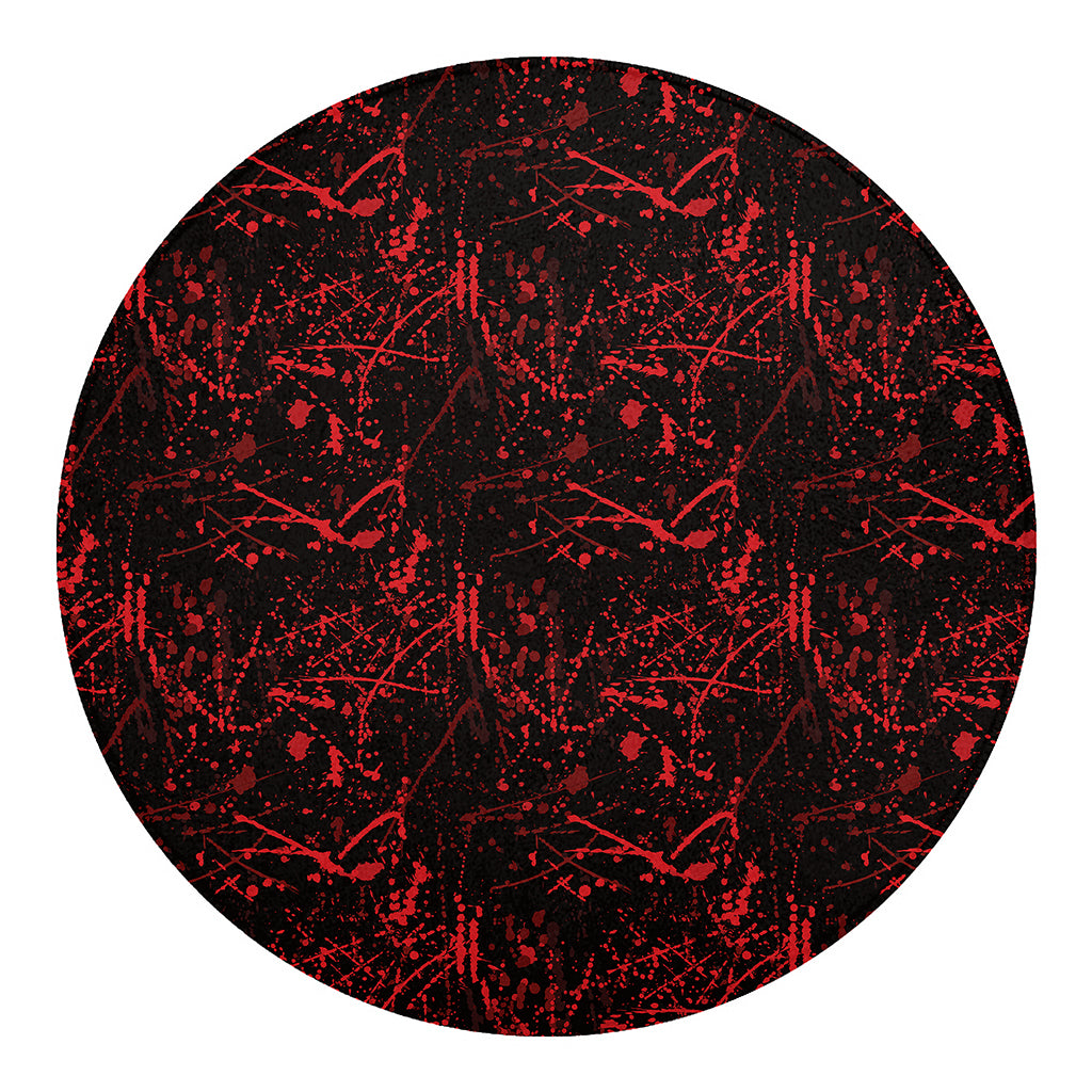 Halloween Red Blood Print Round Blanket