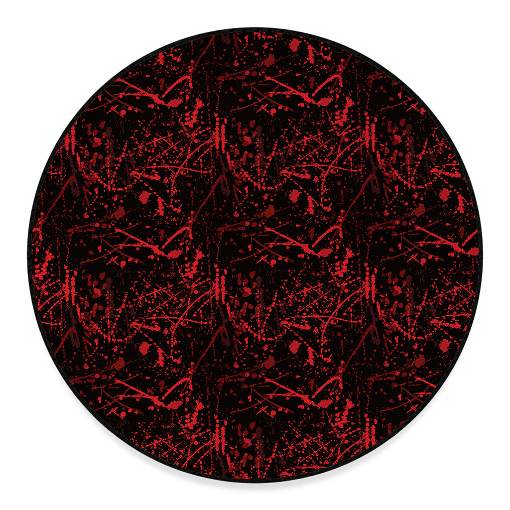 Halloween Red Blood Print Round Floor Mat