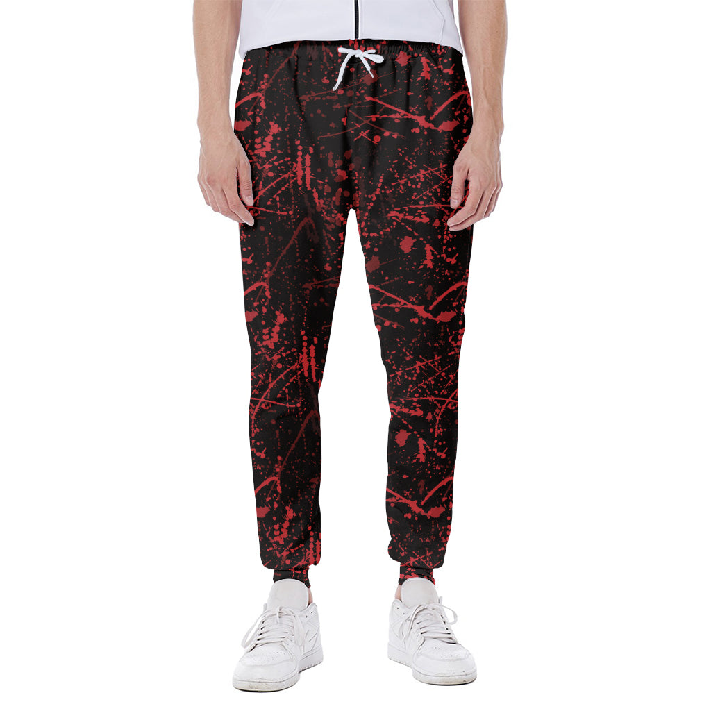 Halloween Red Blood Print Scuba Joggers