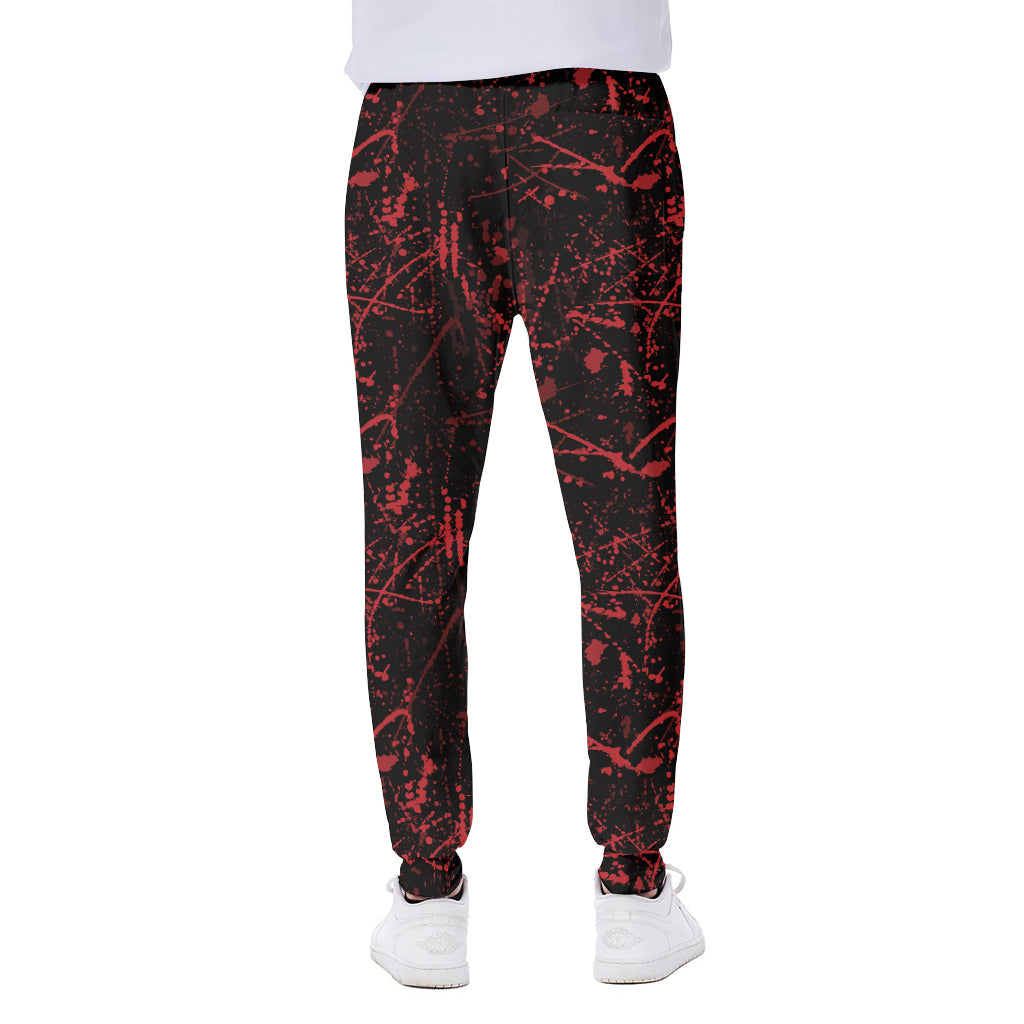 Halloween Red Blood Print Scuba Joggers