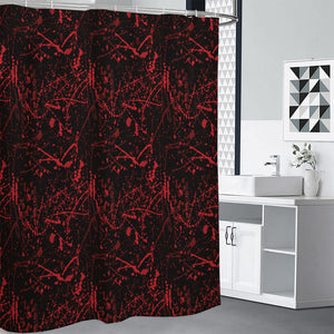 Halloween Red Blood Print Shower Curtain