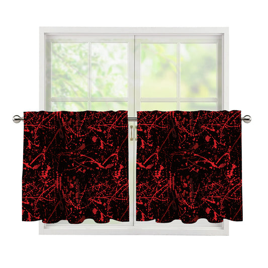 Halloween Red Blood Print Tier Curtains