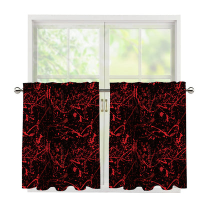Halloween Red Blood Print Tier Curtains