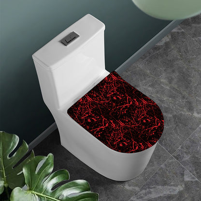 Halloween Red Blood Print Toilet Lid Cover