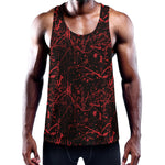 Halloween Red Blood Print Training Tank Top