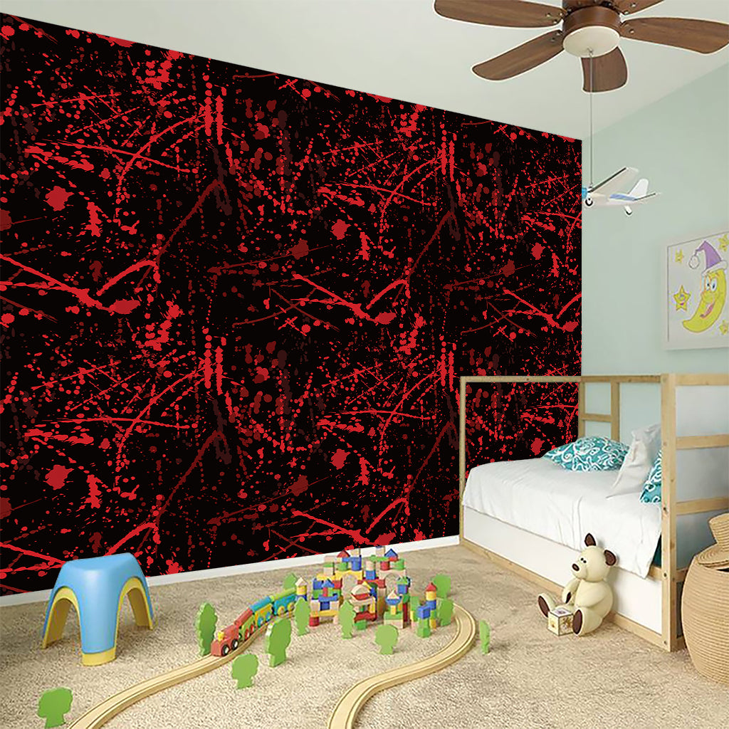 Halloween Red Blood Print Wall Sticker