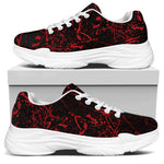 Halloween Red Blood Print White Chunky Shoes