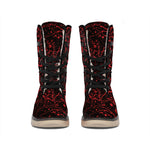 Halloween Red Blood Print Winter Boots