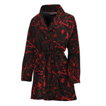 Halloween Red Blood Print Women's Bathrobe