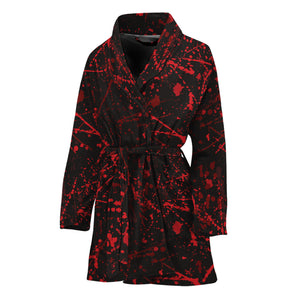 Halloween Red Blood Print Women's Bathrobe