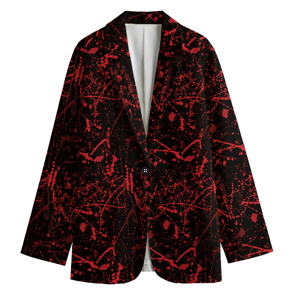 Halloween Red Blood Print Women's Blazer