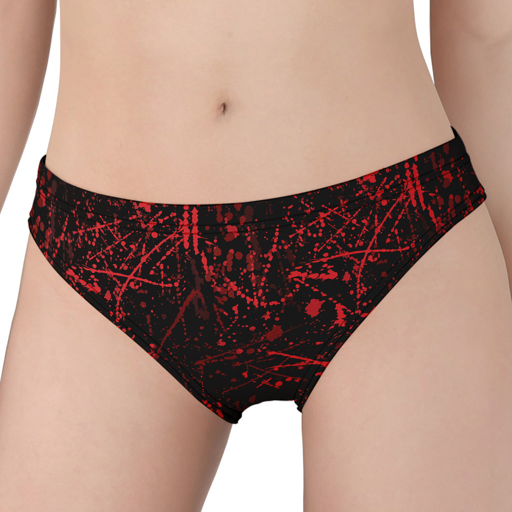 Halloween Red Blood Print Women's Panties