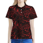 Halloween Red Blood Print Women's Polo Shirt