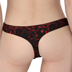 Halloween Red Blood Print Women's Thong