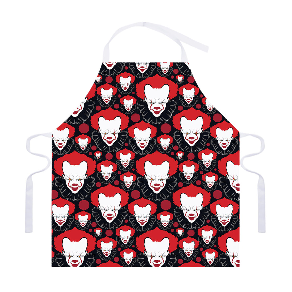 Halloween Scary Clown Pattern Print Adjustable Apron