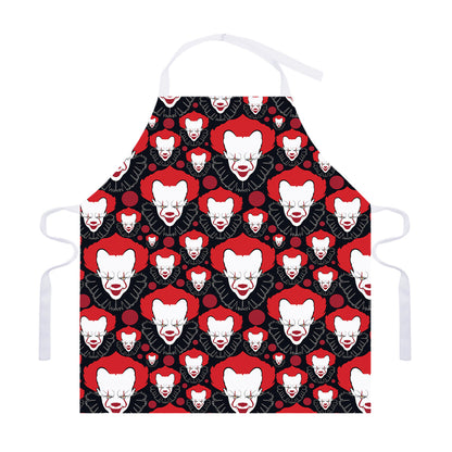 Halloween Scary Clown Pattern Print Adjustable Apron