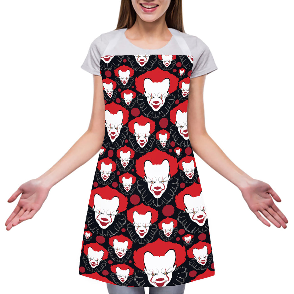Halloween Scary Clown Pattern Print Adjustable Apron