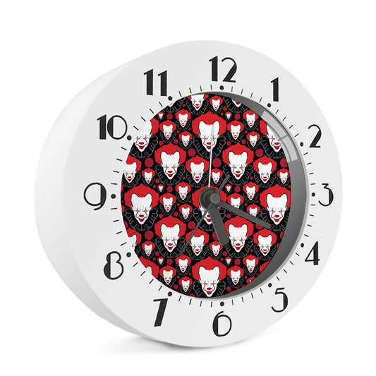 Halloween Scary Clown Pattern Print Alarm Clock