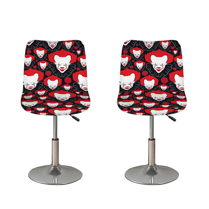 Halloween Scary Clown Pattern Print Bar Stool Covers