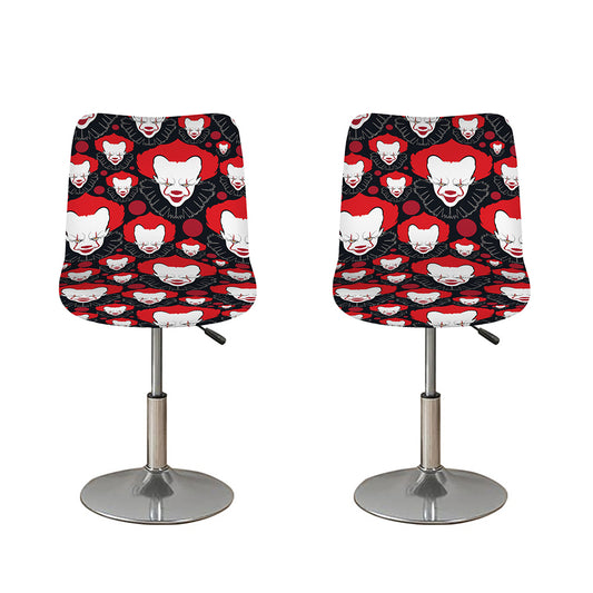 Halloween Scary Clown Pattern Print Bar Stool Covers