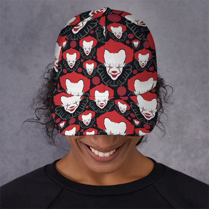 Halloween Scary Clown Pattern Print Baseball Cap