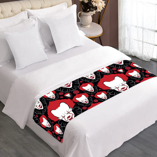 Halloween Scary Clown Pattern Print Bed Runner