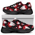 Halloween Scary Clown Pattern Print Black Chunky Shoes